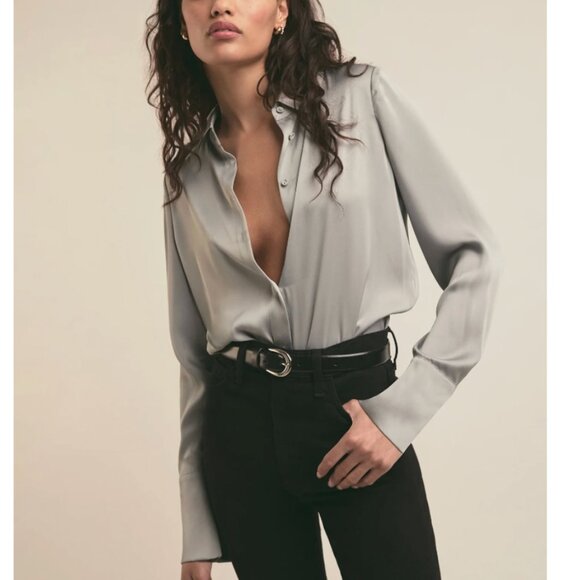 NWT Favorite Daughter Take Me Seriously Bodysuit L/XL Ultimate Gray - Picture 2 of 8